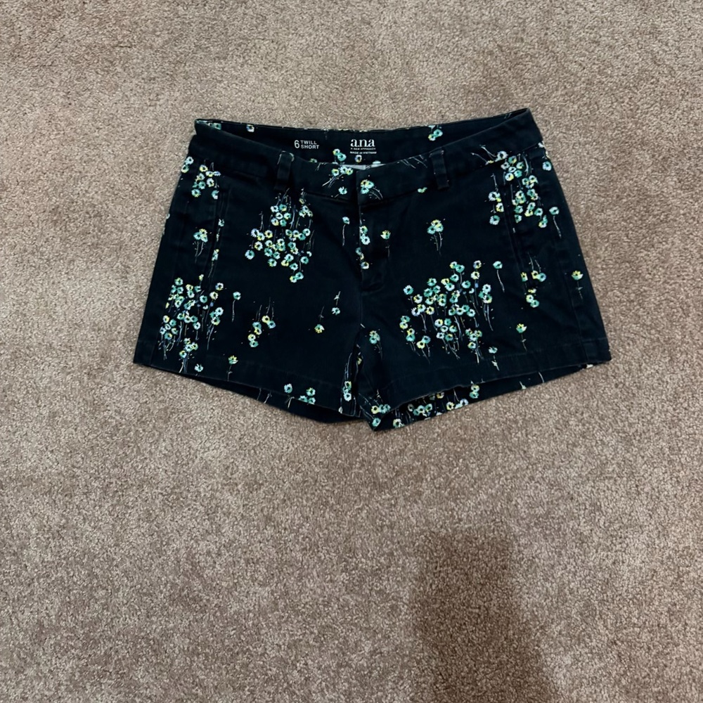 Rue21 Black Jean Shorts with Floral Embellishments
